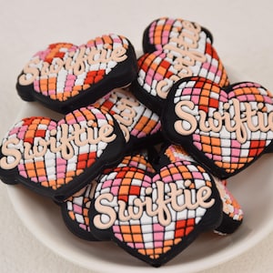 Swiftie Heart Silicone Beads,Love Silicone Focal Beads,Charms Focus Beads,Loose Beads,Crafting Supplies,Beading Supplies,Wholesale DIY