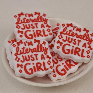 I’m Literally Just A Girl Silicone Beads,Silicone Focal Beads,Gifts Focus Beads,Loose Beads,Crafting Supplies,Beading Supplies,Wholesale DIY