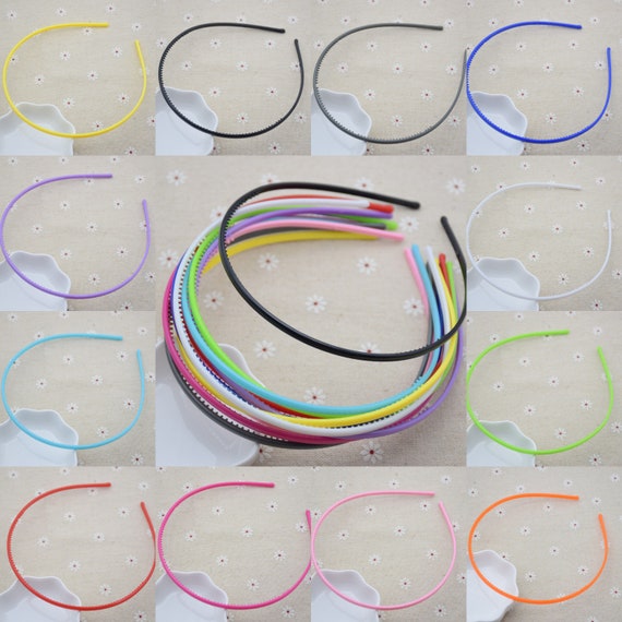 50Ppcs 4mm plastic headband core blank,plastic hair bands with teeth,DIY head craft,hair accessory