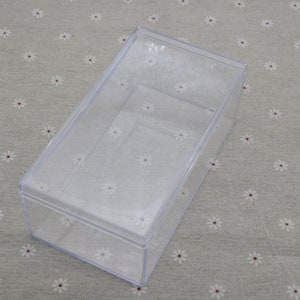 Boîte rectangulaire en plastique transparent avec couvercle, boîte transparente ps avec couvercle, conteneur transparent, boîtiers en plastique AB127, 155mm x 84mm x 58mm, 1 pièce