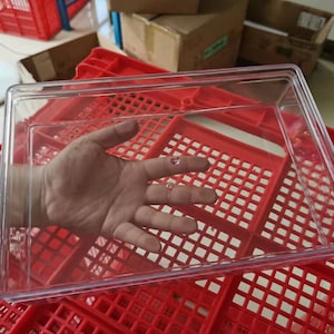 BIG BOX 282mmx186mmx64mm rectangle clear plastic box,transparent ps box with lid,clear box container,plastic cases
