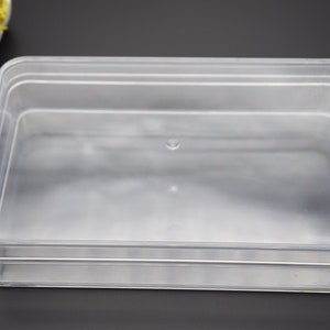 1Pieces 195mmx130mmx40mm rectangle clear plastic box,transparent ps box with lid,clear box container,plastic cases AB64