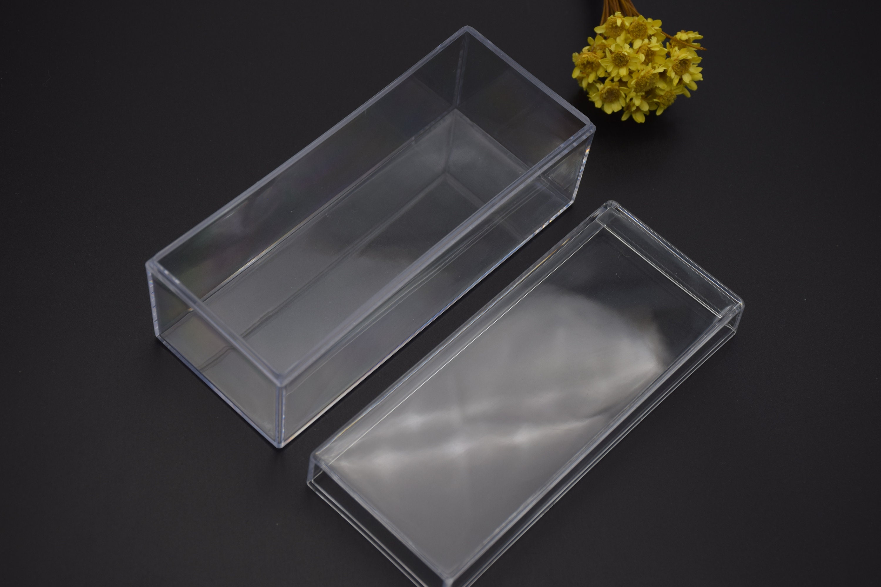 2PCS 70mmx70mmx50mm Square Clear Plastic Boxes,boxes With Lid,organizer  Storage Boxes,clear Display Cases,transparent Container Boxes AB89 