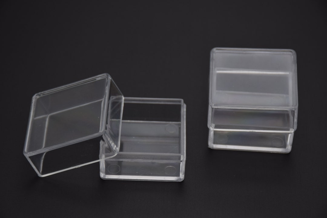 12pieces 30mmx30mmx22mm Square Clear Plastic Box,transparent Ps Box With Lid,clear Box Container,plastic Cases AB53
