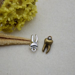 20 teeth charm pendant,tooth ornament necklace charm,jewelry charm,jewelry pendant,15x7mm