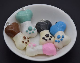 12 Resin Adorable Dog Bone Charm Earring Necklace Bracelet Bead Pendants DIY Jewelry Decoden Cabochon Keychain Accessories 32x18mm