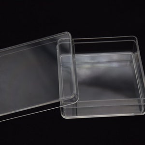 4Pieces 60mmx60mmx20mm scatola di plastica trasparente quadrata, scatola ps trasparente con coperchio, contenitore trasparente, custodie in plastica AB150