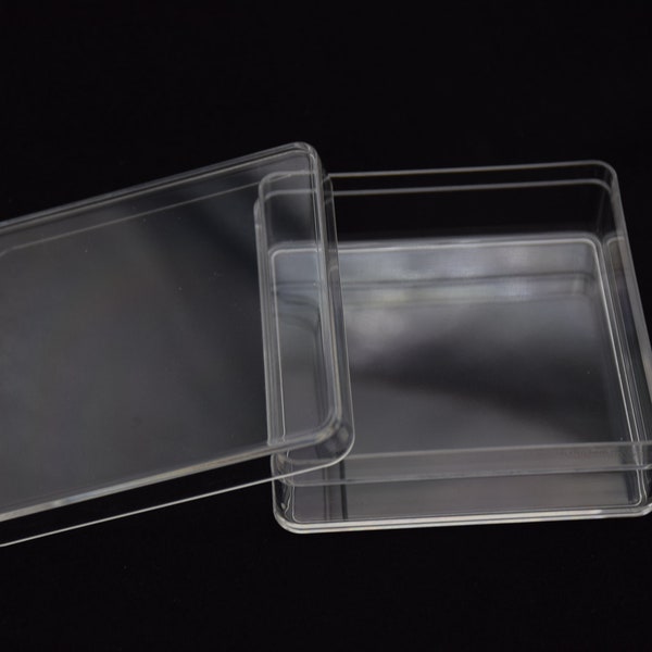 4Pieces 60mmx60mmx20mm square clear plastic box,transparent ps box with lid,clear box container,plastic cases AB150