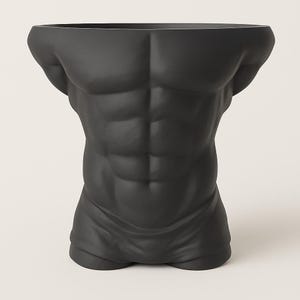 Male Torso Planter STL | Digital Download | 3D Printable Human Body Pot for Modern Decor