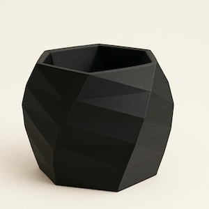 File STL per vaso geometrico moderno - Vaso sfaccettato stampato in 3D - Download digitale per interni - Vaso geometrico