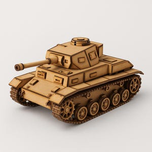 Tank Model SVG File | Laser Cut Military Vehicle Template | 3D Wooden Tank Digital Download | DIY Laser Project