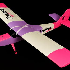 Trainer Girl Edition RC Model Airplane STL File – 3D Printable Digital Download | Pink & Purple Plane Decor for Aviation Lovers