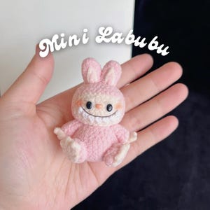 Mini Labubu Crochet PDF Pattern, Cute Labubu Crochet Pattern, Labubu Amigurumi Pattern, Cute Animal Keychain, Birthday Gift Idea for Friends
