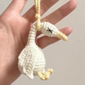 Lazy Goose Crochet PDF Pattern, Mini Goose Crochet Pattern, Goose Amigurumi Pattern, Funny Animal Keychain, Birthday Gift Idea for Her