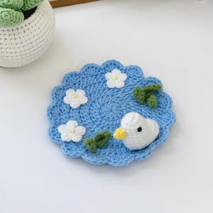 Easy No Sew Schwimmen Ente Untersetzer Häkelanleitung PDF, süsser Ententeich Amigurumi, Frühlingsbecher-Vorleger, Küchendeko, Geschenkidee zum Geburtstag