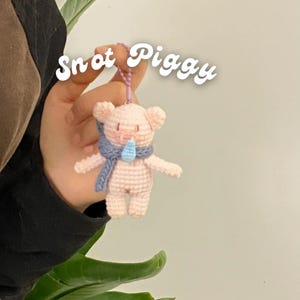Mini Pig Crochet PDF Pattern, Crochet Snot Piggy Pattern, Pig Amigurumi Pattern, Cute Animal Keychain, Birthday Gift Ideas, Piggy Keychain