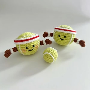Crochet Tennis Ball PDF Pattern, Mini Tennis Ball Amigurumi Pattern, Crochet Ball Keychain, Sport Toy Pattern, Birthday Gift Idea, Bag Charm