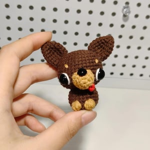 Chihuahua Dog Crochet Pattern PDF, Mini Chihuahua Amigurumi, Cute Puppy Pattern, Handmade Dog Keychain, Dog Amigurumi Crochet Pattern