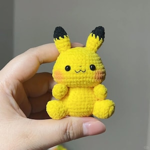 Mini Pika Mouse Crochet PDF Pattern, Crochet Tini Electric Mouse Friends, Mouse Amigurumi Pattern, Cute Cartoon Keychain, Birthday Gift Idea