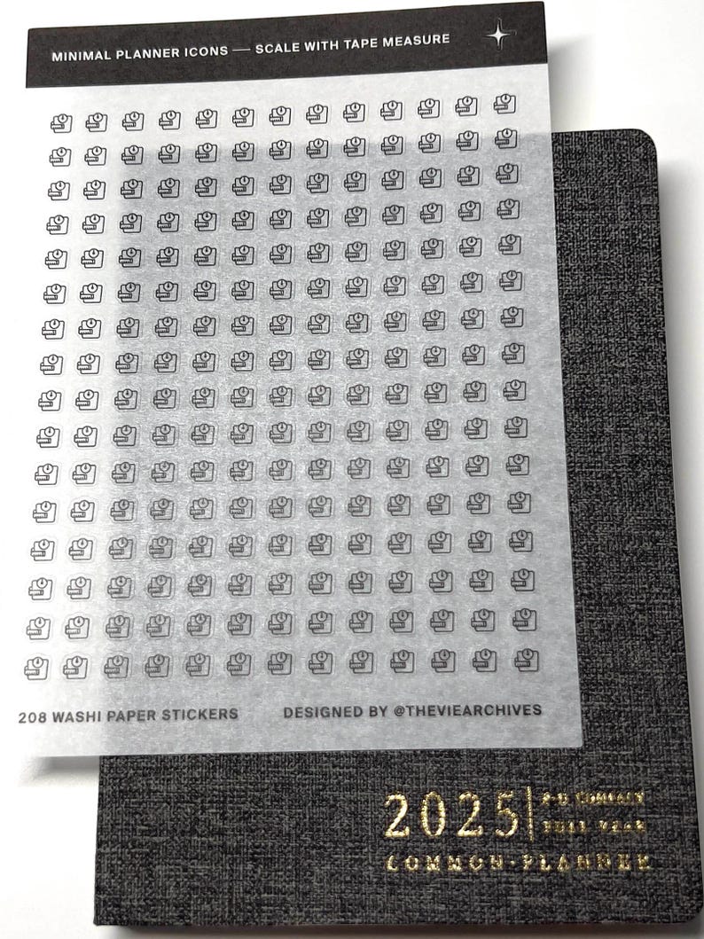 Tiny Minimal Icons Planner Sticker Sheet - Scale / Weight Loss / Tape ...