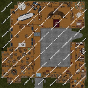 Carte de jeu (format PNG) - Intérieur villa magicien - Donjon et dragon (DnD) - 12 800 x 12 800 pixels