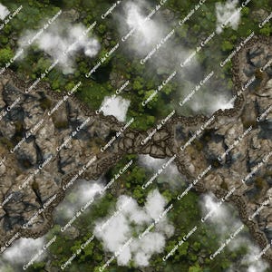 Mapa del juego (formato PNG) - Mountain Passage - Dungeon and Dragon (DnD) - 11.520 x 5.120 píxeles