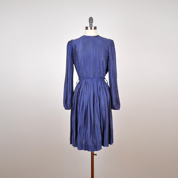 vintage dress- SWISS DOTS and pleats