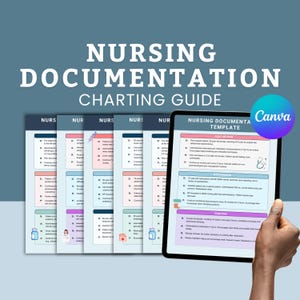 Pflegedokumentationsvorlage, Nurse Charting Guide, Dekorationsleitfaden, CNA-Patient Praxis, Nurse Charting Unterlagen Spickzettel