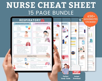 Nurse Cheat Sheet, Nursing Bundle, Medication Guide, Pharmacology Cheat Sheet, Lab Cheat Sheet, Cheat Sheet Bundle For Nursing, Nurse Guide