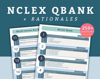 NCLEX RN Question Bank: 250+ Practice Questions & Rationales (PDF Download)