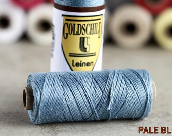 Pale Blue linen thread, 3-ply, Nel 18/3, 0.65mm thick, non-waxed, 1 spool 25g 90m