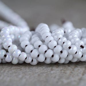 60g  White Seed Beads MIX  Czech Glass Beads for Jewelry Making  Czech Seed Beads  Rocailles  Spacer Beads  Perles Perlen Perline