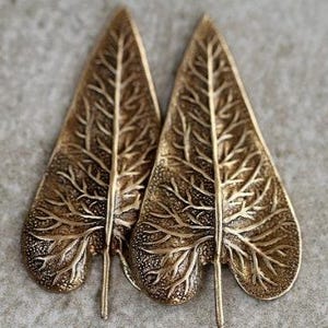 Grande pointe de flèche en laiton estampée, 26 x 50 mm, accessoires vintage à monter soi-même pour la fabrication de bijoux, composants de bijoux en laiton antique fabriqués aux États-Unis