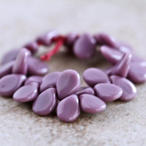 100 Opaque Lilac Pip Beads 5X7mm Czech Glass Bead for Jewelry Making  Glass Drop Beads Squashed Drops  Perles Perlen Perline Чешские Бусины
