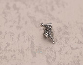 Stainless Steel Dragon Charm: Punk Viking Jewelry Pendant