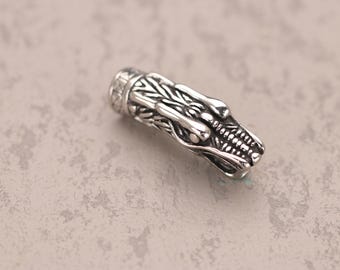 Stainless Steel Dragon Charm, Mythical Creature Pendant for Jewelry Making, Fantasy Findings, Steel Connectors for Necklaces, Craft Supplies