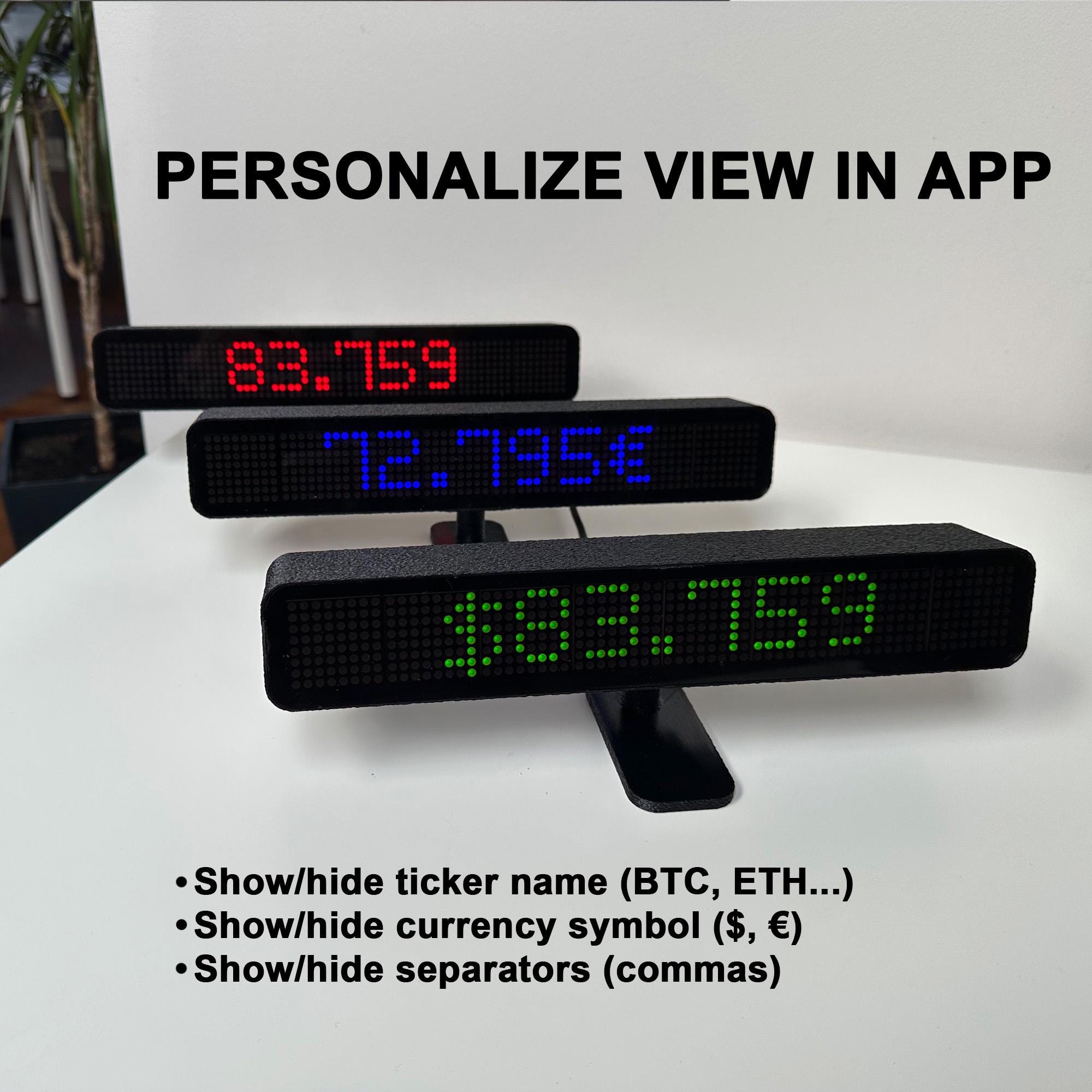 Crypto Price Ticker - Custom Personalized - Crypto Gift - Etsy