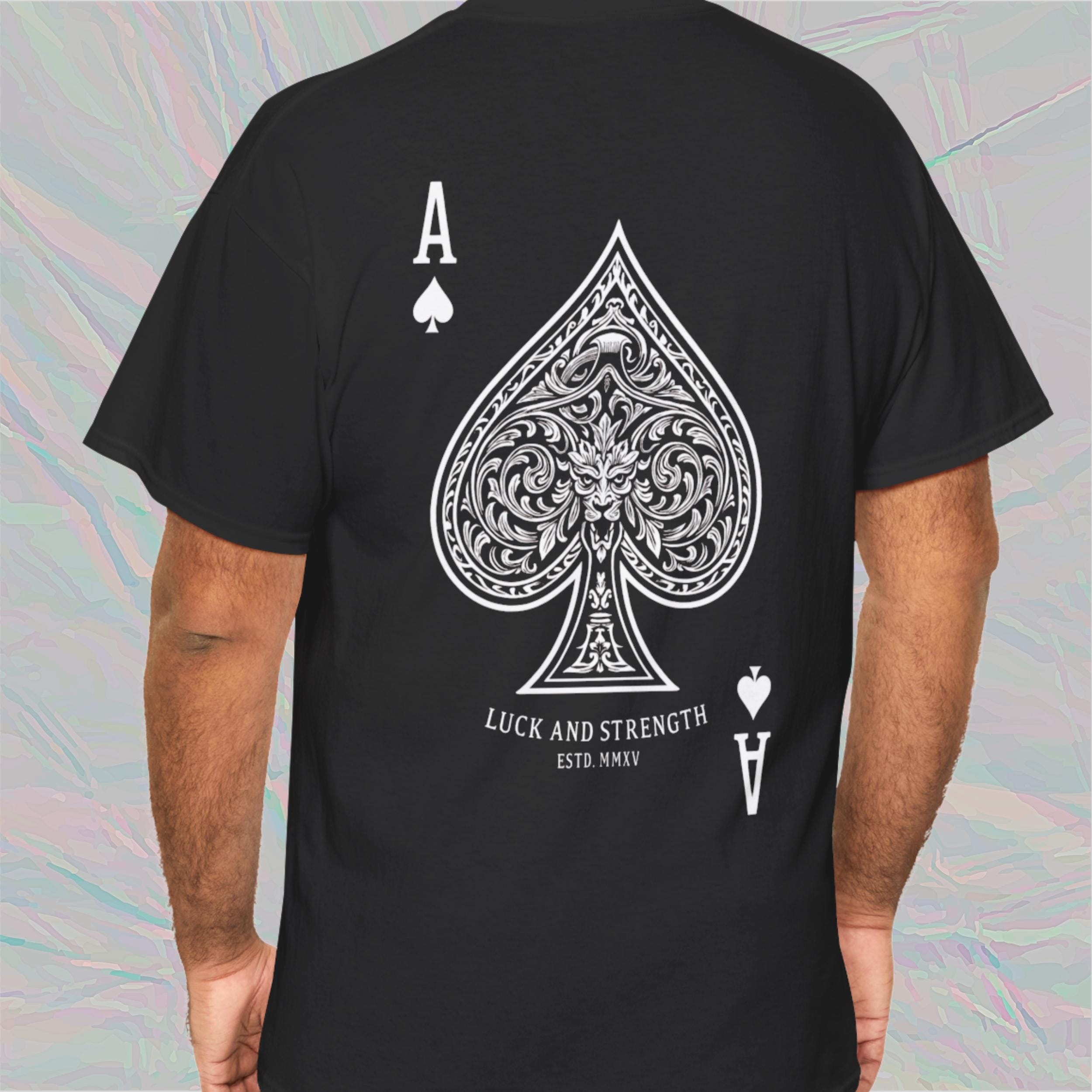 Ace of Spades T Shirt Luck and Strength Card Tee, Vintage