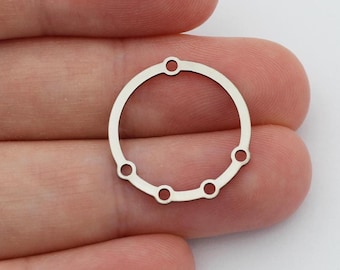 19mm Small Circle Ring, Stainless Steel Round Circle Links, Laser Cut Earring Accessories, Earring Link Connectors, Jewelry Parts SC-1157