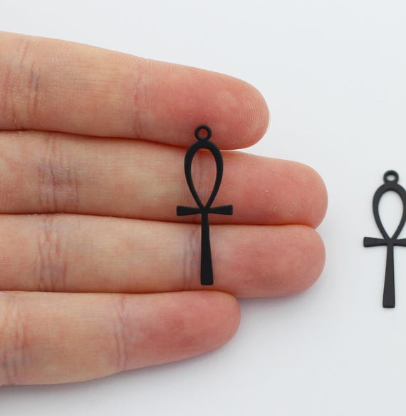 エジプト　アンクチャーム エジプトのアンククロス、長さ22mm、金メッキ、生命の鍵、宗教的