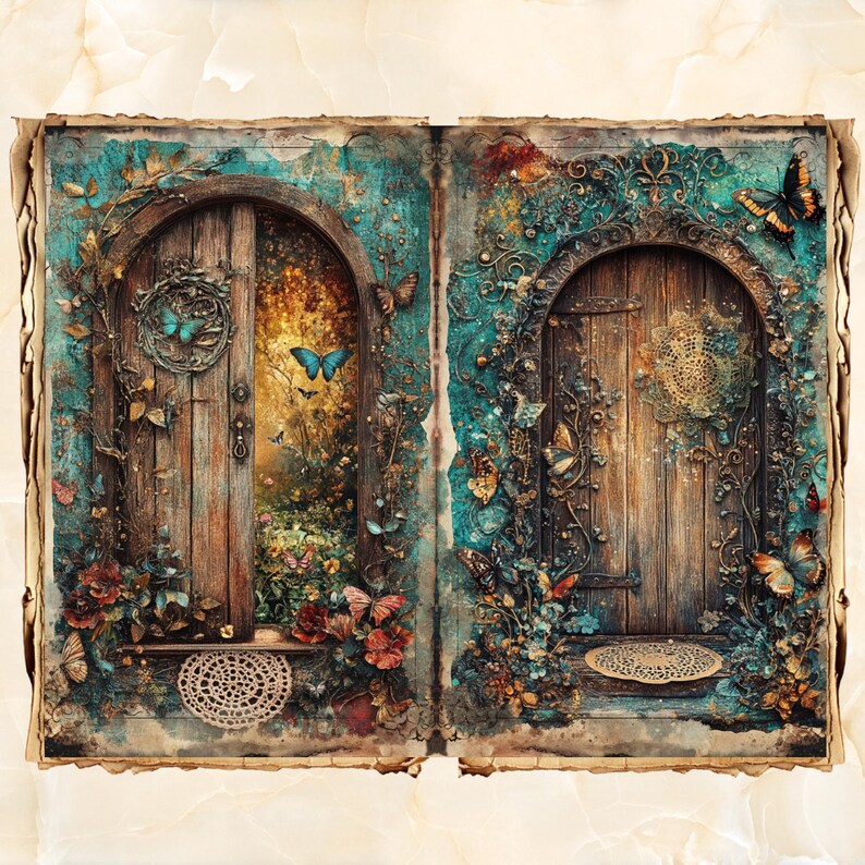 Fairy Door Junk Journal Kit: Vintage Cottagecore Ephemera (50 JPG ...