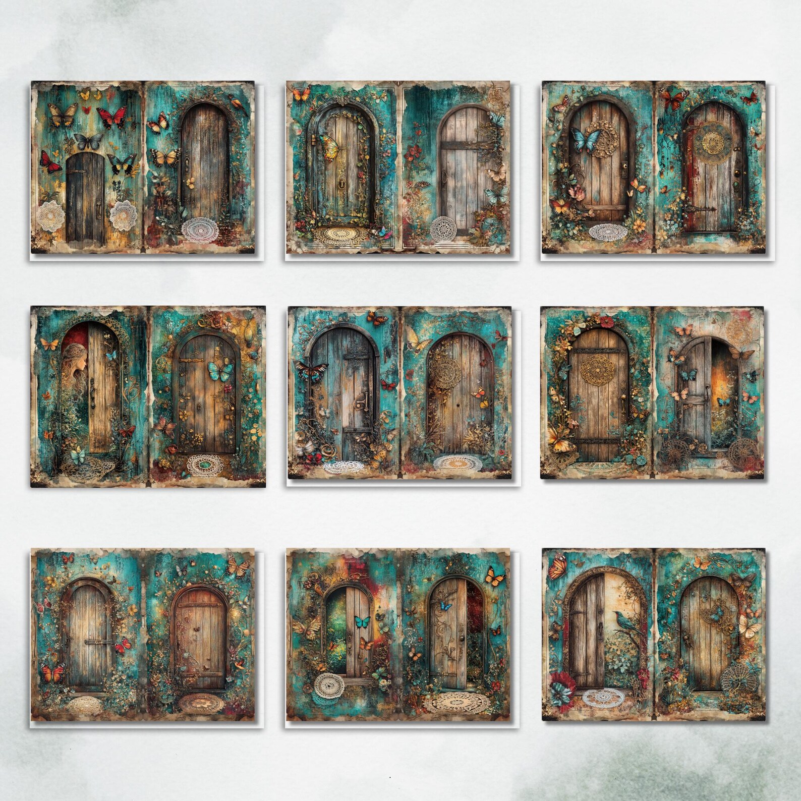 Fairy Door Junk Journal Kit: Vintage Cottagecore Ephemera (50 JPG ...