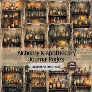 Apothecary Junk Journal Pages: Vintage Alchemy Ephemera (Digital Download)