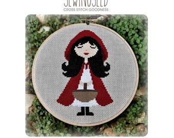 Little Red Riding Hood Cross Stitch Pattern Instant Download