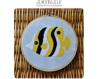 Tropical Fish Cross Stitch Pattern Instant Download