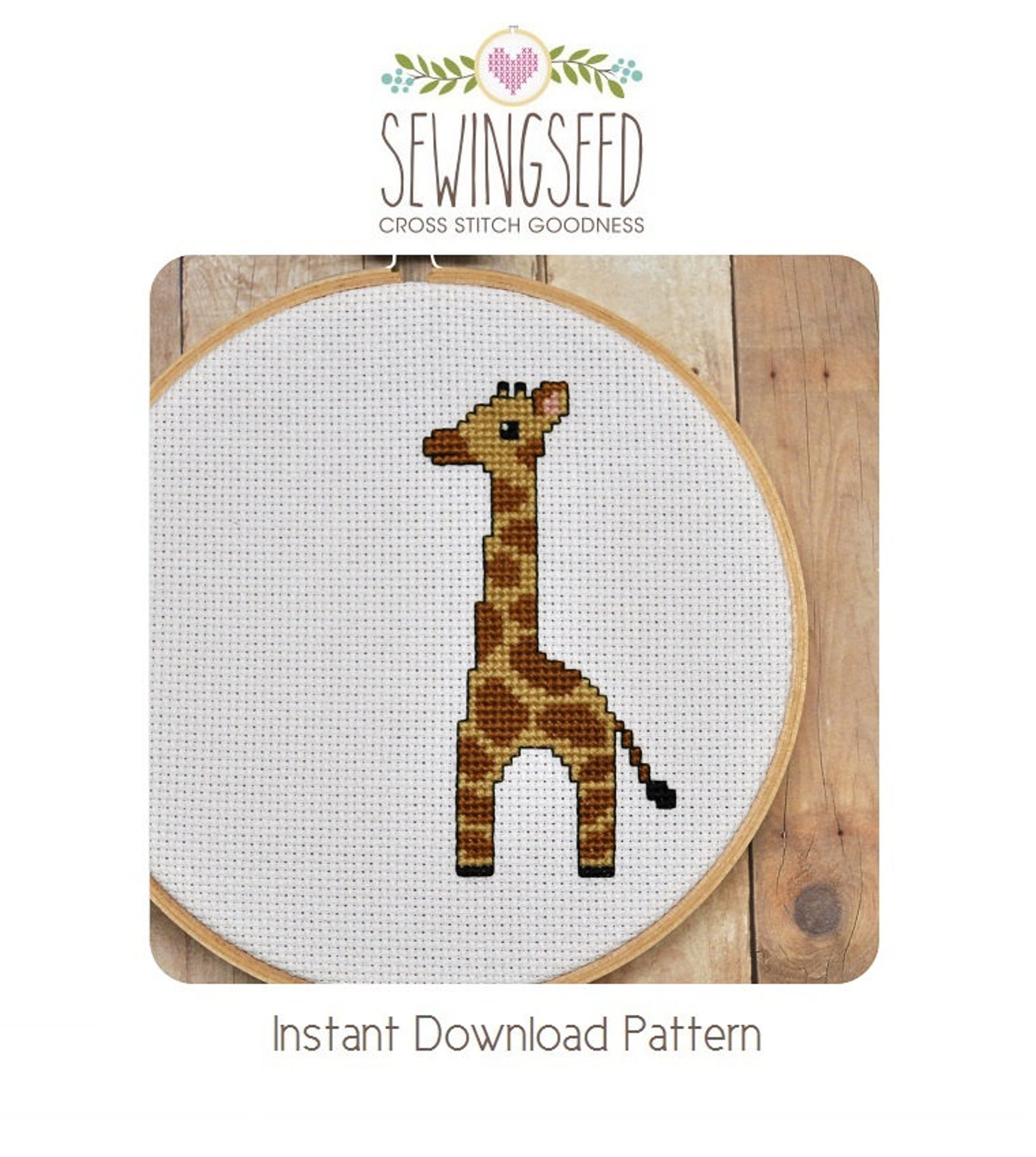 Baby Giraffe Cross Stitch Pattern Instant Download Etsy