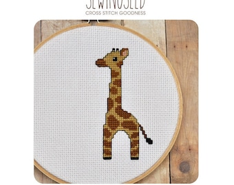 Baby Giraffe Cross Stitch Pattern Instant Download