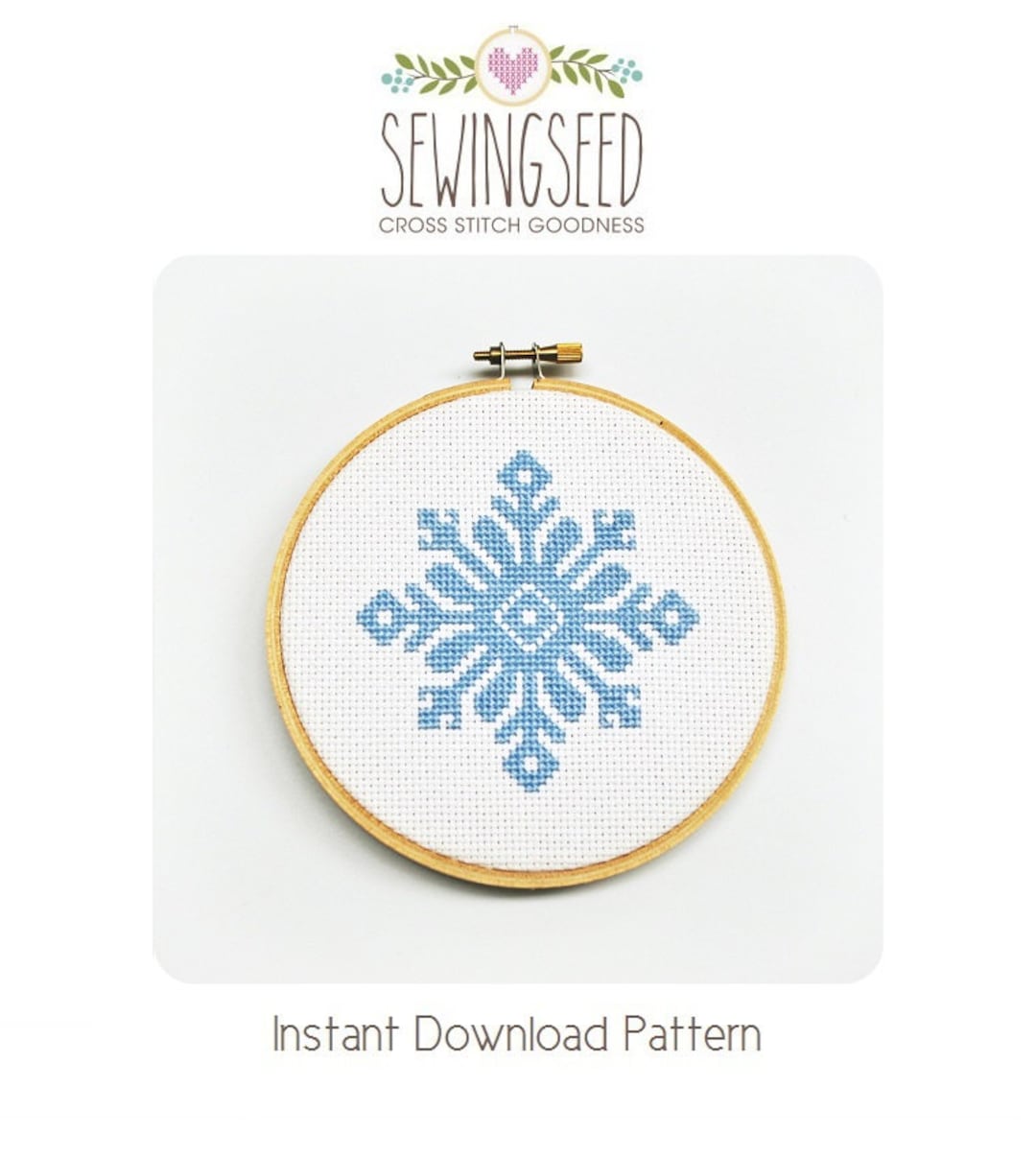 Snowflake Cross Stitch Pattern Instant Download - Etsy