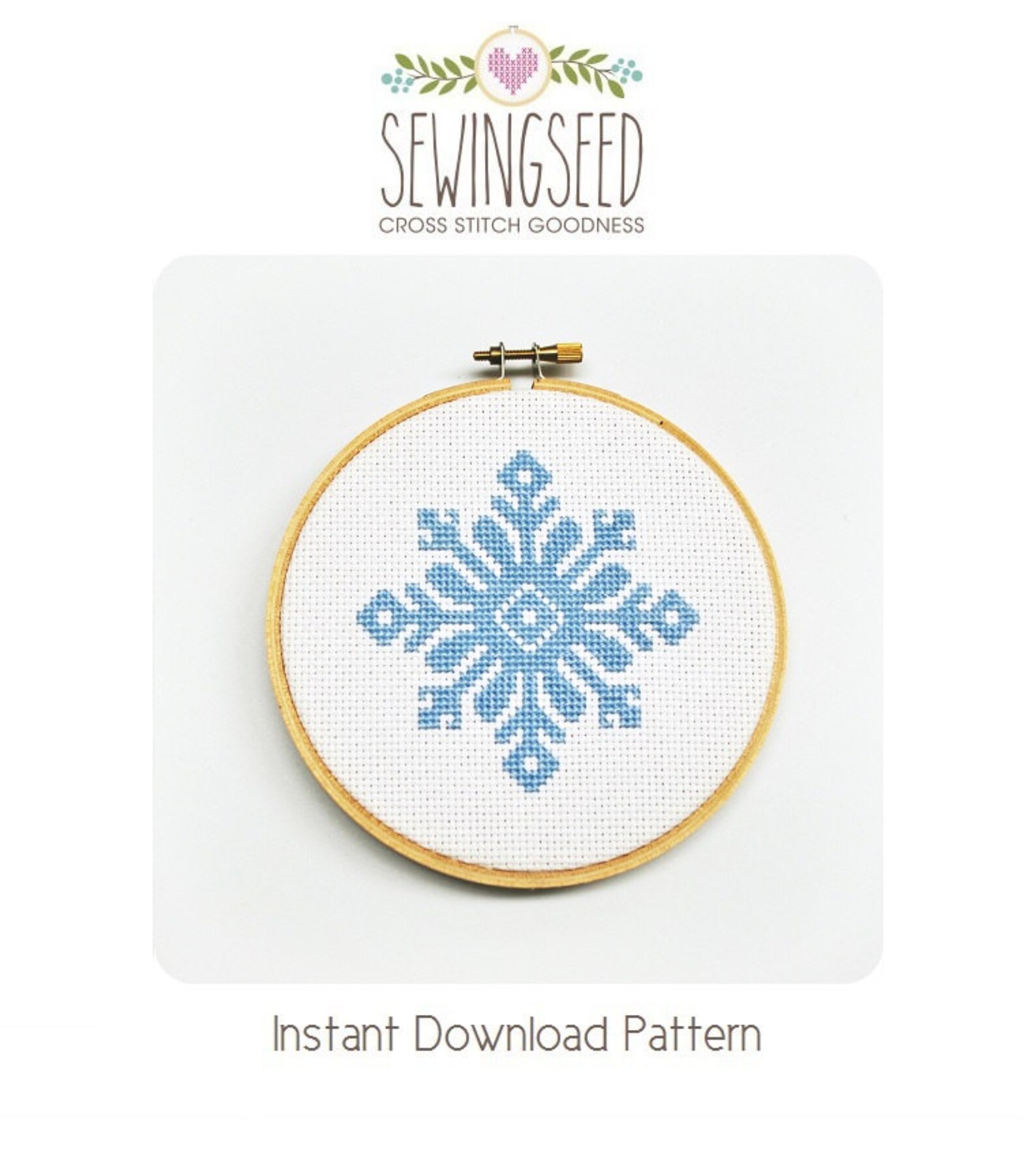 Snowflake Cross Stitch Pattern Instant Download - Etsy