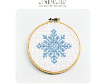 Snowflake Cross Stitch Pattern Instant Download